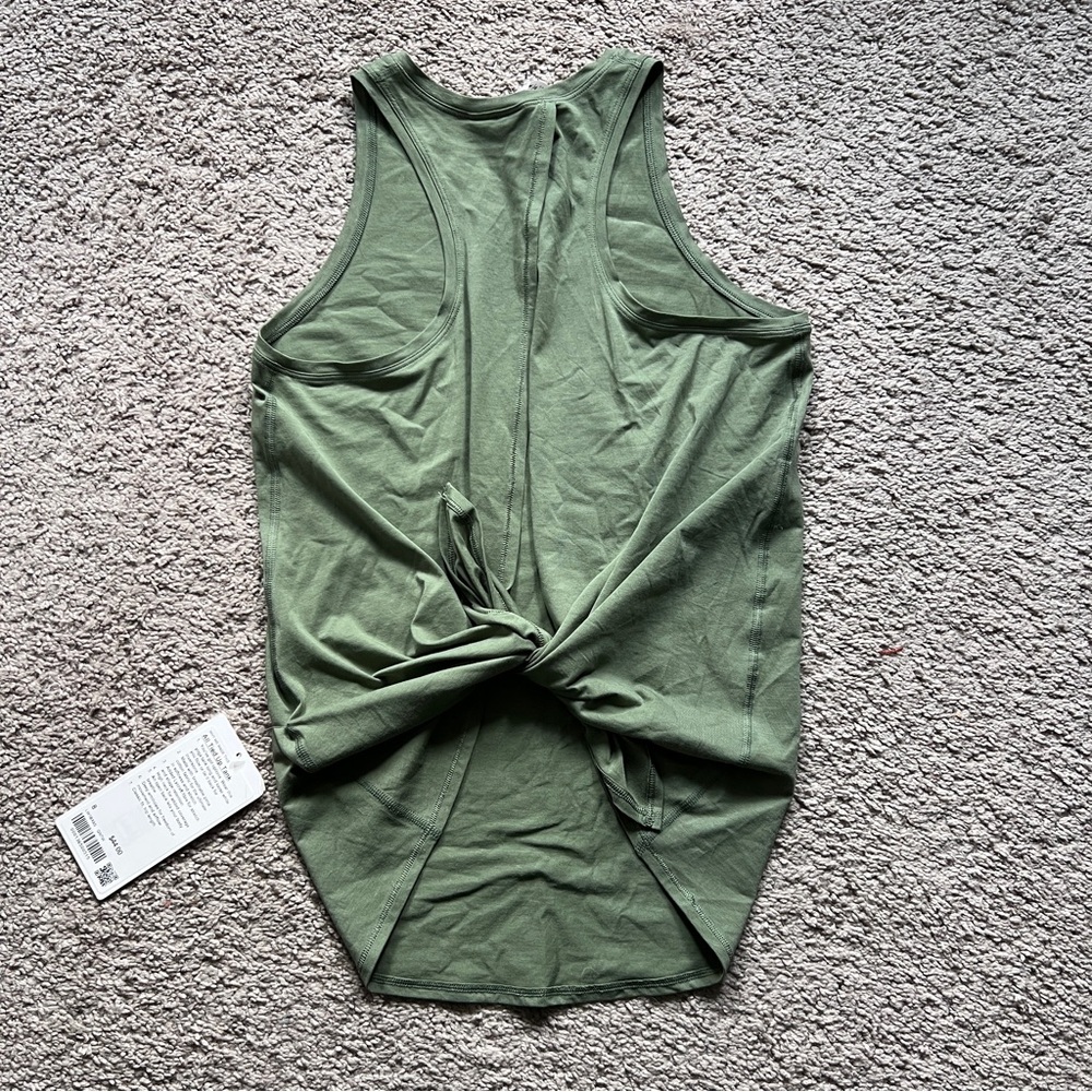 $44 Lululemon All Tied Up Tank Top *Pima Cotton
Green Twill size 8 - Picture 8 of 8